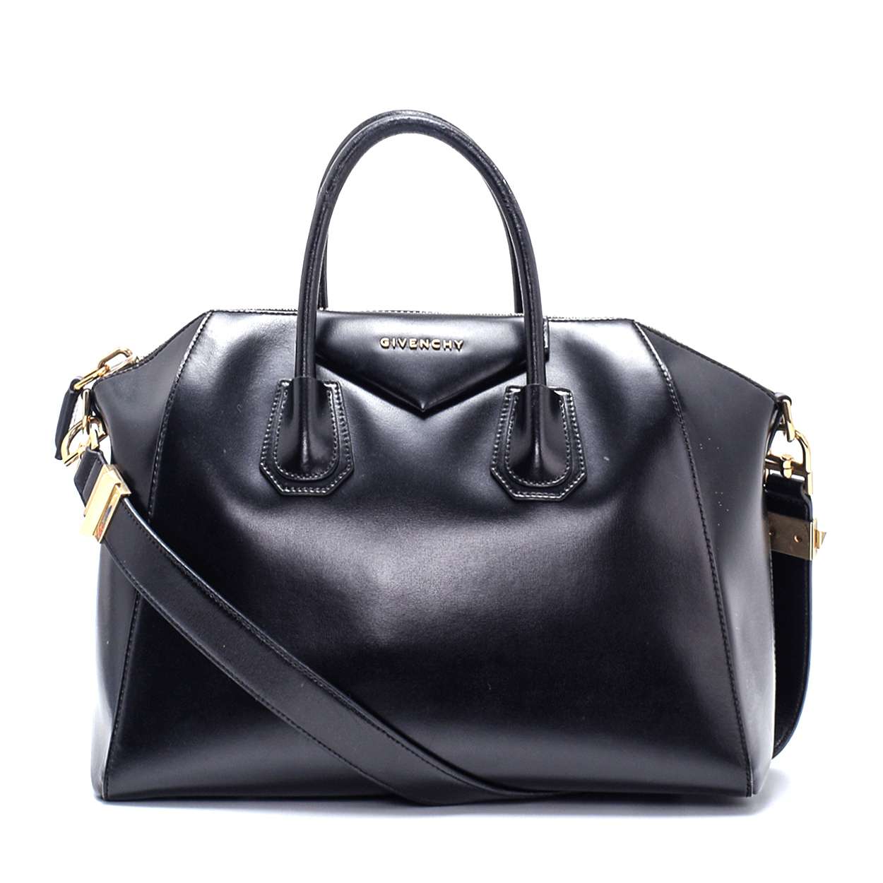 Gıvenchy Black Leather Antigona Medium Bag